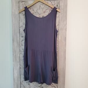 NWT Roxy Girl's Romper Blue Summer Vacation Beach With Pockets Size 16/ XXL